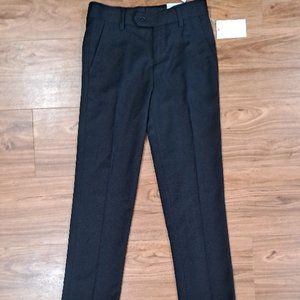 NWT Isaac Mizrahi boy's black unlined dress pants size 8